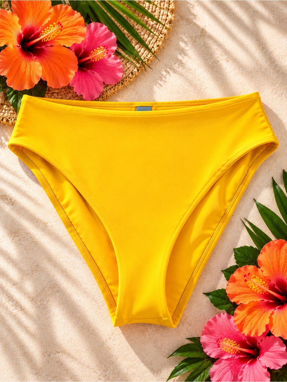 NWT Antonio Melani size XL Women's Yellow High-Waisted Bikini Bottoms
